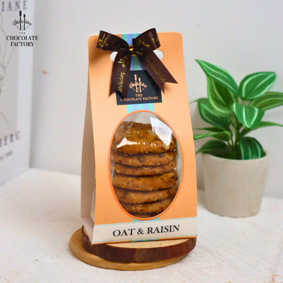 Cookie Oat & Raisin คุกกี้กรอบ ข้าวโอ๊ตลูกเกด - The Chocolate Factory