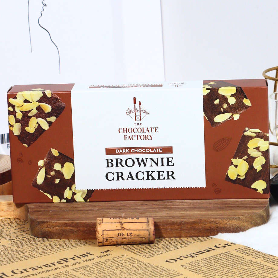 Dark Brownie Cracker (Box) ดาร์คบราวนี่แครกเกอร์ - The Chocolate Factory