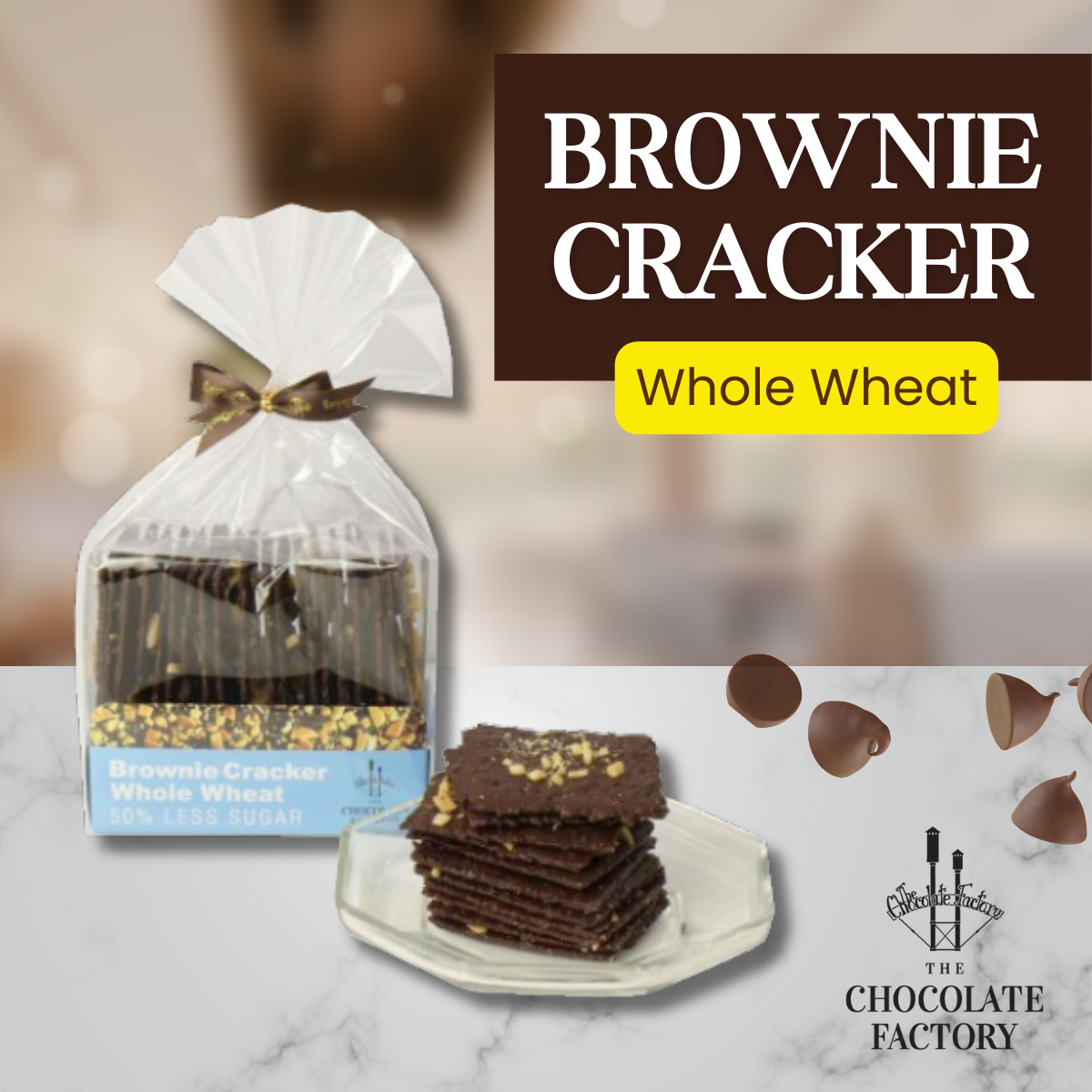 Brownie Cracker Whole Wheat - The Chocolate Factory