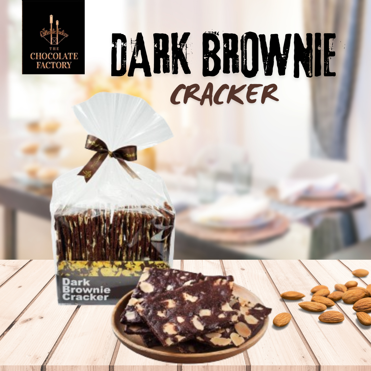 Dark Brownie Cracker ดาร์กบราวนี่แครกเกอร์ - The Chocolate Factory