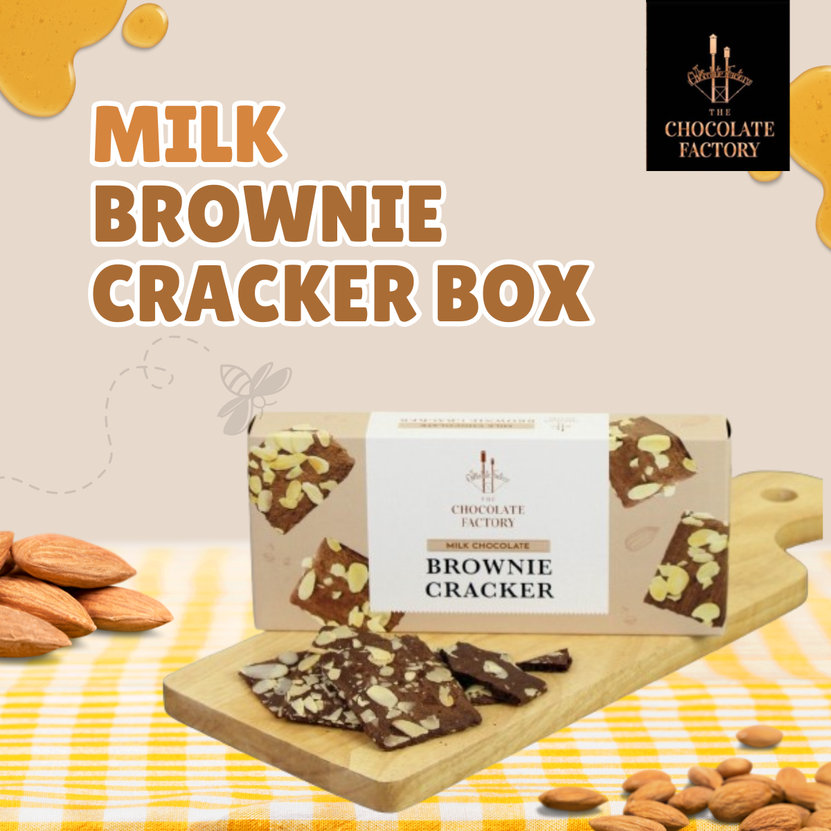 Milk Brownie Cracker (Box) - The Chocolate Factory